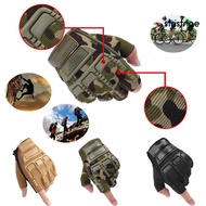 [STR] Men's Army  Outdoor Combat Bicycle Airsoft Half Finger Gloves