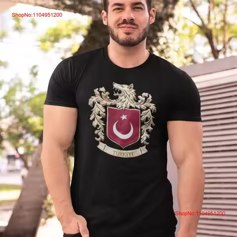 Exclusive T Shirt Designed with Country Crests Turan Türkiye Kurtlu arma vintage Washed Top For Ever