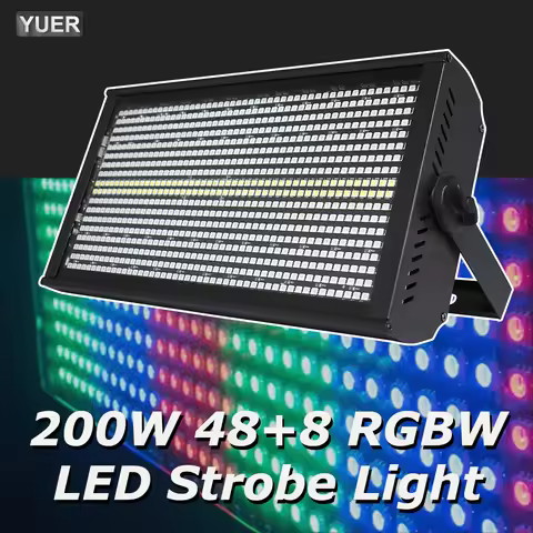 200W LED 48+8 Segment RGB + White Strobe Washing Effect Stage Lighting Party Dj Disco Indoor Club Ba