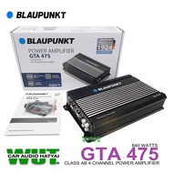 BLAUPUNKT เพาเวอร์แอมป์ ขับเสียงกลางแหลม 4 ch Class AB 640watts. Blaupunkt รุ่น GTA 475