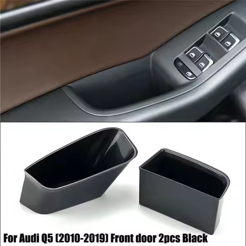 For Audi A4 B8 A5 S5 Q5 8R SQ5 1pair Car Interior Door Handle Armrests Storage Box Organizer Phone H