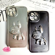 Phone Case Bulldog LV Soft Glossy iPhone 11/12/13/Pro/Promax