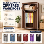 CT RK049 Almari Baju DIY Portable Wardrobe Rack Dustproof Zipper Non Woven Storage Cabinet Besar