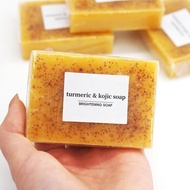 Turmeric & Kojic Lightening Soap, Cold-Pressed Soap for Face & Body, Moisturizing Body Wash Soap & S