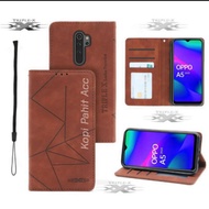Case Oppo A5 2020 A9 2020 Flip Cover Wallet Sarung Hp Casing Dompet Flip Magnet