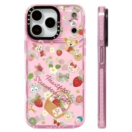 Cute Strawberries Duffy Bear Color Case Compatible For IPhone 17 Pro Max Cover 17 Pro 17Air Silicone