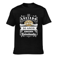 Casual Printed 1970 50 Years Old Men'Tee Cotton T-Shirt