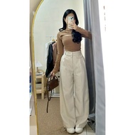 Oro Pants - Highwaist Culottes Wanita - Anti-Wrinkle Culottes Wanita - High Waist Trousers Wanita Hi