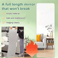 【Ready Stock】Acrylic selfadhesive soft fulllength makeup mirror dressing mirror wall stickers