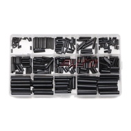 Pack of 390 Roll Pin Assortment Kit Slotted Spring Pins Set Expansion M1.5 M2 M2.5 M3 M4 M5 M6 Stain