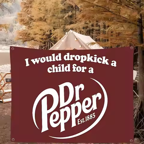 D-Dr Pepper Large Size Flags Printing Patterns Interesting Birthday Party Decorations Banner