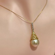 天然海水珍珠 南洋金珠 銀吊墜 贈項鏈