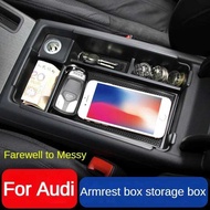 For Audi A3 A4 A5 Q2 Q3 Q5 Armrest Car Central Storage Box With Non-slip Ruer Inside