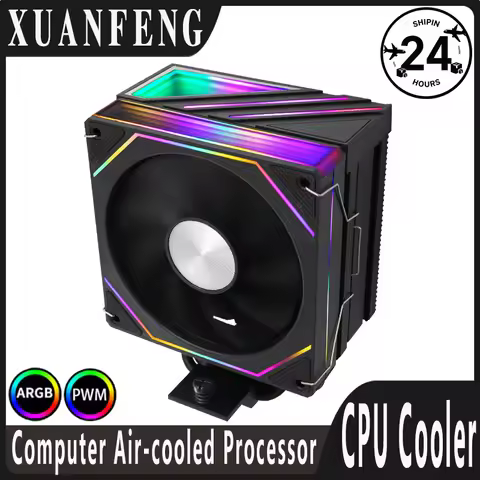 XUANFENG Compatible i5 i7 i9 x99 AM4 AM5 Efficient Black 4 Heat Pipe 120mm Argb Fan Cpu Air Cooler L
