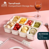 NEW Multi-compartments Storage Box Dry Herbs Dry Goods Kitchen Fruits Fridge Storage Box SG By Theho