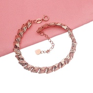 Tacitive Full Score💯 Russia 585 Purple Gold 14k Phoenix Tail Bracelet 585 Rose Gold Color Gold Women