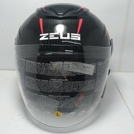 HELMET ZEUS GJ-608A  CLEAR CARBON / FF24 RED