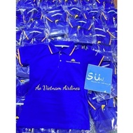 Blue aviation t-shirt with gold trim