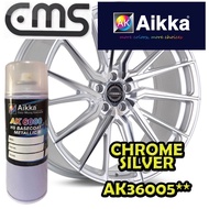 AIKKA Aerosol Spray 2K Paint/ Car Body Motor Sport Rim |Touch Up Paint| DIY Paint- CHROME SILVER-AK3