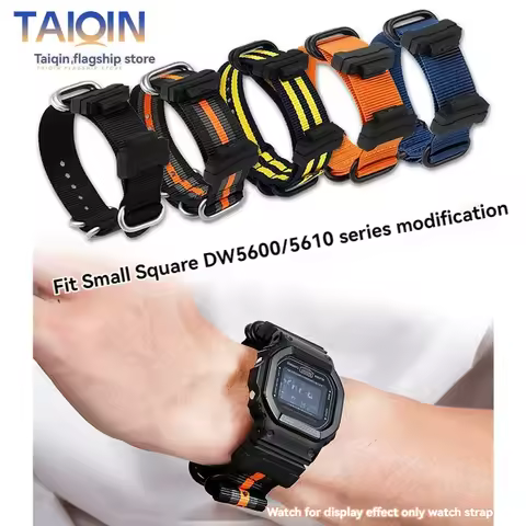 DW-5600 Modified nylon Watchband For CASIO G-SHOCK small square DW-5600/5610 GW-5000 GW-B5600 waterp