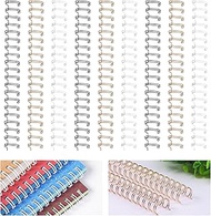 MANOPAWS 30Pcs Metal Double Loop Binding Wires Double Spiral Binding Ring Coil, 9/16" 23 Holes, 2:1