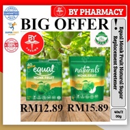 Equal Monk Fruit Natural Sugar Replacement Sweetener Sticks (40 Sticks/ 200g Refill pack) E: 03/2024