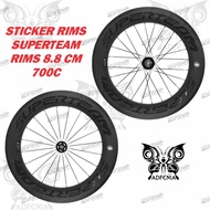 Sticker Decal Rims Superteam 88mm 700c