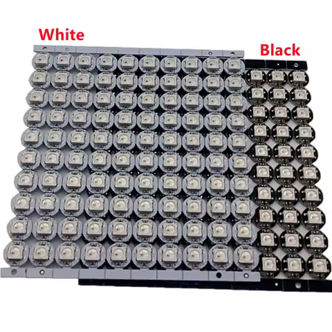50~100 pcs WS2812B LED Individually addressable WS2811 IC rgb white/black 2812b led heatsink (10mm*3