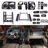 ABS Carbon Fiber Interior Full Set Panel Cover Trim Kit for Hummer H2 2003-2007
