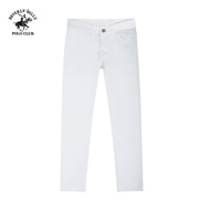 Beverly Hills Polo Club-Men's Slim Fit Plain White Pants - QKMSLW23V001
