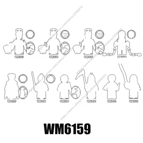 Halloween Horror Theme Building Blocks Series WM6159 WM2523 WM2524 WM2525 WM2526 WM2527 WM2528 WM252