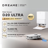 Dreame D20 Ultra Robot Vacuum｜All-in-One Dock with Auto Empty, Wash & Hot-Air Dry, 13,000Pa Vormax™,