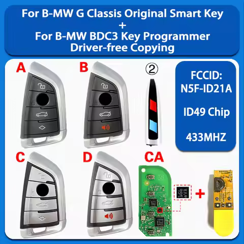 CN006133 Original 4Buttons Smart Key N5F-ID21A Suitable for most BMW smart key BDC3 anti-theft syste