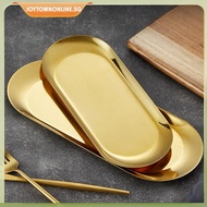 [joytownonline.sg] Dessert Plate Rustproof Stackable Serving Plate Multifunctional Home Kitchenware