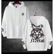 Unisex black metal distro Hoodie