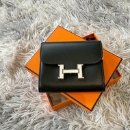 HERMES Constance slim 大款 黑色 夜光 H釦 康康 腰包 短夾 錢包 Y刻