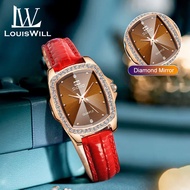 LouisWill Women Watches Retro Square Dial Watch Casuals PU Strap Watches Quartz Watches Fashion Ult