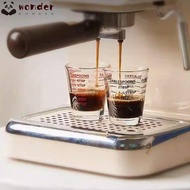WONDER Shot Glass Measuring Cup, Espresso Essentials 60ml Espresso Shot Glass, Accessories Heat Resistant Universal Coffee Measuring Glass