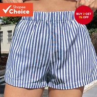 Women Casual Shorts Striped Pattern Short LNL71037