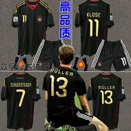 2010 Germany Jersey Away No 11 Klose World Cup Retro Football Suit No 13 Muller Black Gold Setqingch