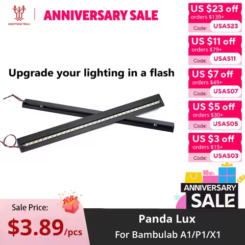 BIGTREETECH Panda Lux LED Light Bar Upgrade Kit for Bambulab P1/X1 A1 High Brightness Lighting Magne