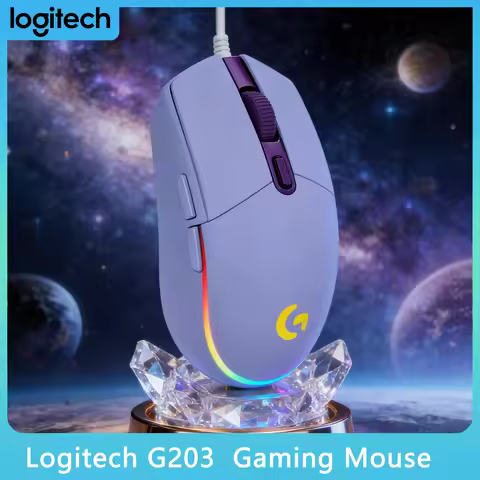 Best Seller Logitech G203/G102 Wired Gaming Mouse LIGHTSYNC 8000 DPI 6 Buttons Metal Spring Tension 