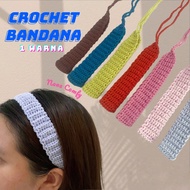 Crochet Bandana Bandana/ 1 Color Bandana/ Crochet/ Bandana/ Headband/ Knitted Bandana/