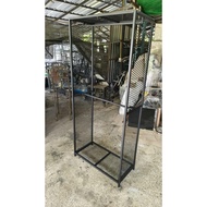 💥ตู้แขวนเสื้อผ้าตะแกรงเหล็กฉีก มี2แถว📌📌ขนาด40 ยาว90สูง200cmราคา2490บาทมีตะแกรงข้าง2990 บาท📍