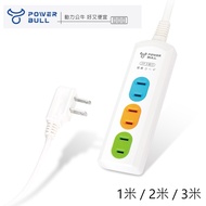 [POWER BULL POWER BULL] Colorful Horizontal 3 Plug 2P Extension Cord PB-203 1m/2m/3m PB-203 Trunk So