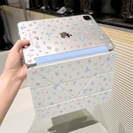 Transparent Transparent iPad Protective Case No Pen Slot Suitable for iPad 10th Generation, Air 7th 