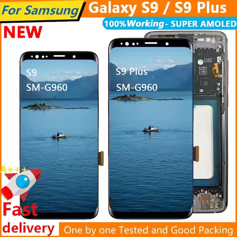 AMOLED For Samsung Galaxy S9 Lcd G960DS with Frame Display Touch Screen Digitizer s9 plus LCD G965B/