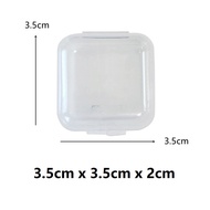 Daily Like | Cute Mini Storage Case/Stationery Container Box/Clear Jewel Pill Transparent Organizer 