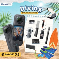 Insta360 X5 Diving Explore The World ประกันศูนย์ไทย Insta360 X5 Action Camera 8K 360 Action Cam By A