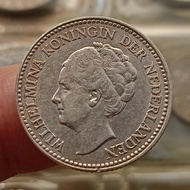 Koin Kuno Perak 1/2 Gulden Willhelmina Tahun 1929